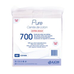 Carrés de coton par 5x5 cm, lot de 700, le choix économique