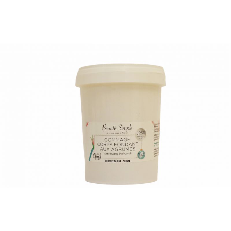 Gommage corps fondant AGRUMES 500ml - BEAUTE SIMPLE Gommage corps fondant AGRUMES 500ml - BEAUTE SIMPLE
