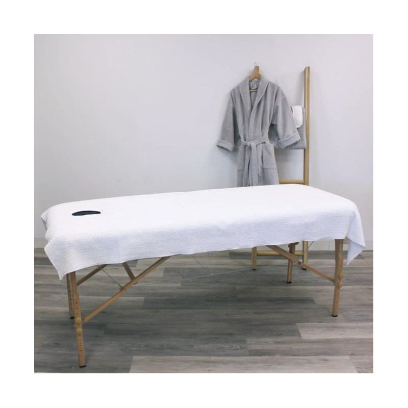 Drap-Housse pour Table de Massage avec Trou pour Le Visage, Housse de Drap  de Massage Spa, Housse de Drap de lit élastique Beauty (B 60 x 180 cm)