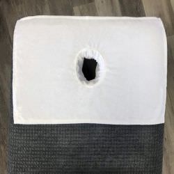 Serviette pour têtière avec trou Blanc