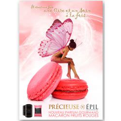 La cire épilation senteur macaron fruits rouge