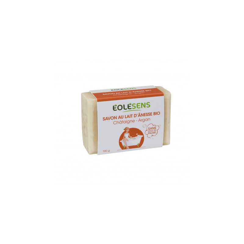 Savon lait d'ânesse ARGAN/CHATAIGNE 100g - EOLESENS Savon lait d'ânesse ARGAN/CHATAIGNE 100g - EOLESENS