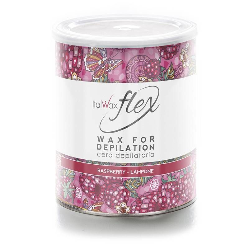 Pot de Cire avec Bandes Raspberry Italwax Flex