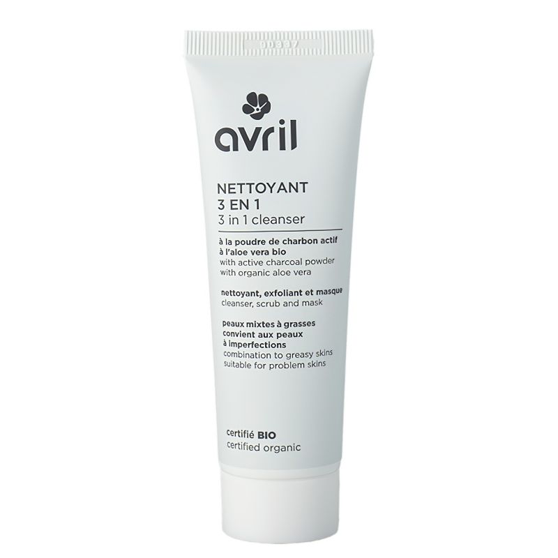 Nettoyant 3 en 1 Bio Avril – Purifie, Exfolie & Traite