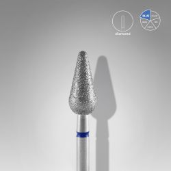 Embout ponçeuse diamant POIRE ARRONDIE BLEU diam 5mm | 12 mm - STALEKS