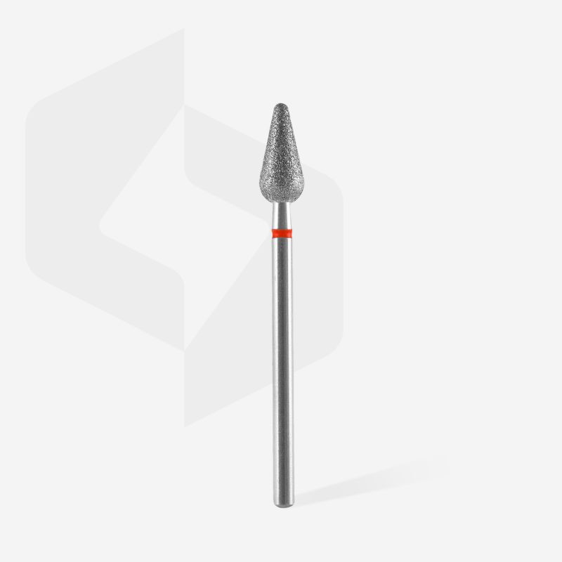 Embout ponçeuse diamant POIRE ARRONDIE ROUGE diam 5mm | 12 mm - STALEKS Embout ponçeuse diamant POIRE ARRONDIE ROUGE diam 5mm | 12 mm - STALEKS