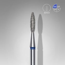 Embout ponçeuse diamant  FLAMME BLEU taille S diam. 2,1 mm | 8 mm - STALEKS