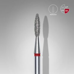 Embout ponçeuse diamant  FLAMME ROUGE taille S diam. 2,1 mm | 8 mm - STALEKS