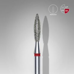Embout ponçeuse diamant  FLAMME ROUGE taille M diam. 2,3 mm | 10 mm - STALEKS