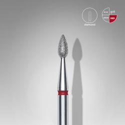 Embout ponçeuse diamant GOUTTE ROUGE diam. 2,3 mm | 5mm - STALEKS