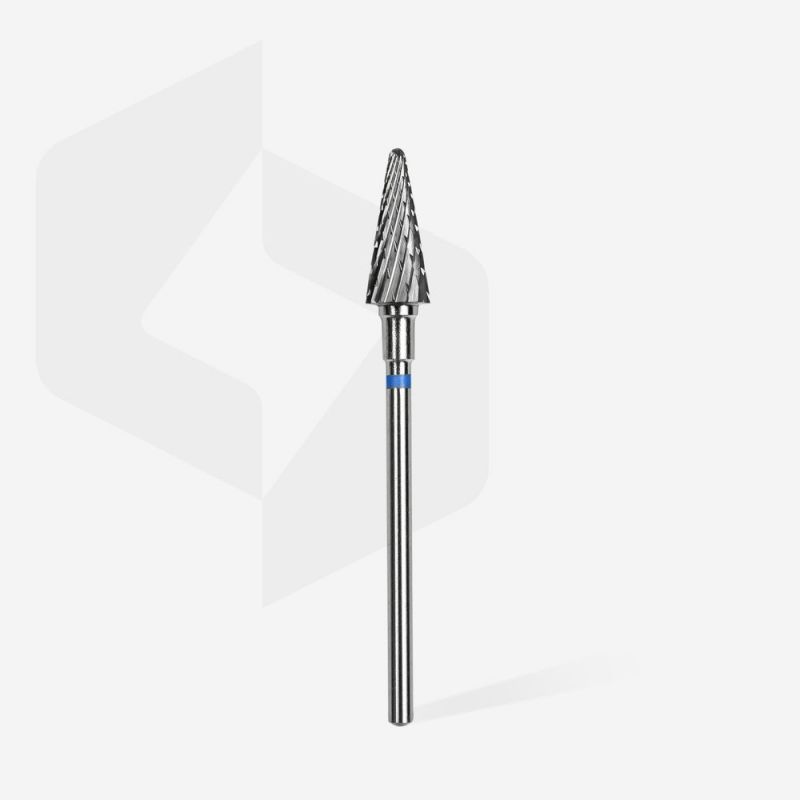 Embout ponçeuse en carbure CONE BLEU diam. 6mm | 14 mm - STALEKS Embout ponçeuse en carbure CONE BLEU diam. 6mm | 14 mm - STALEKS