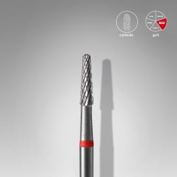 Embout ponçeuse en carbure CONE ROUGE  diam. 2,3 mm | 8 mm - STALEKS