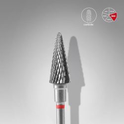 Embout ponçeuse en carbure CONE ROUGE  diam. 6 mm | 14 mm - STALEKS