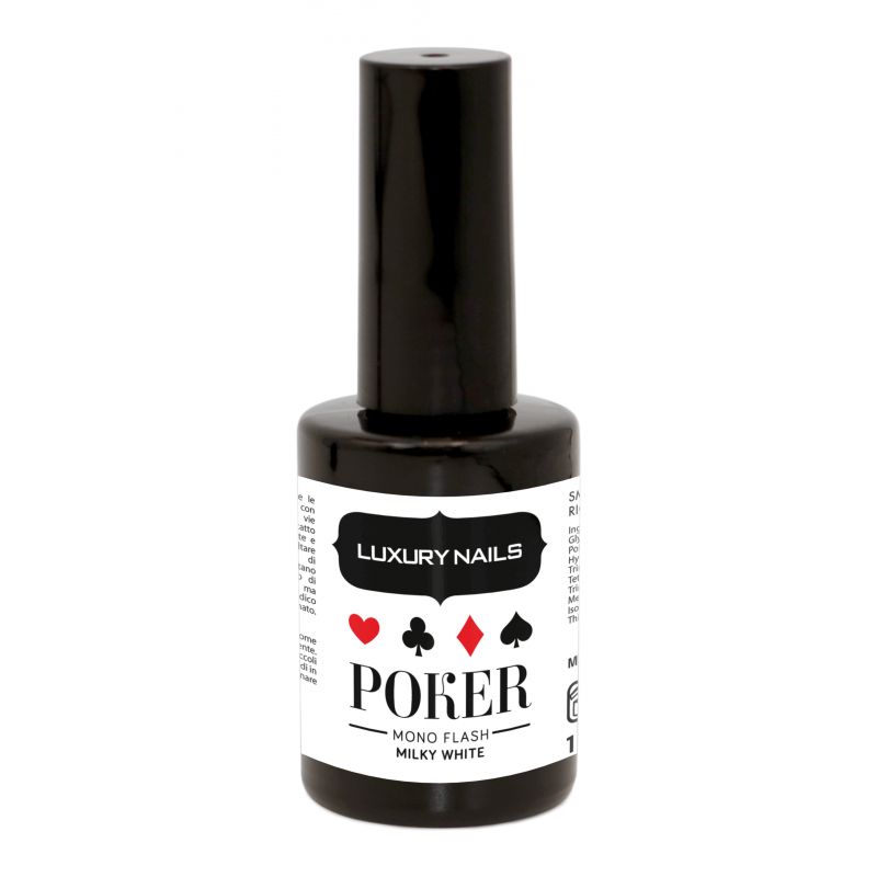 Rubber base Poker Mono Flash MILKY WHITE 15ml Rubber base Poker Mono Flash MILKY WHITE 15ml