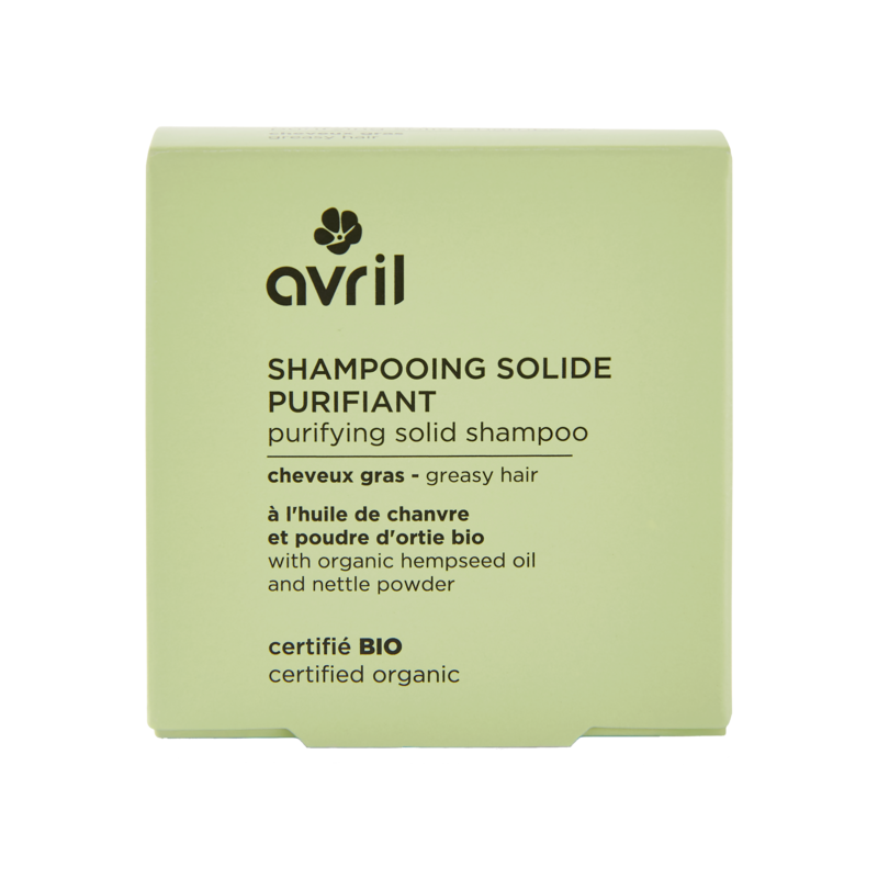 Shampooing Solide Purifiant Bio Avril - À l’Argile Verte et à l’Ortie