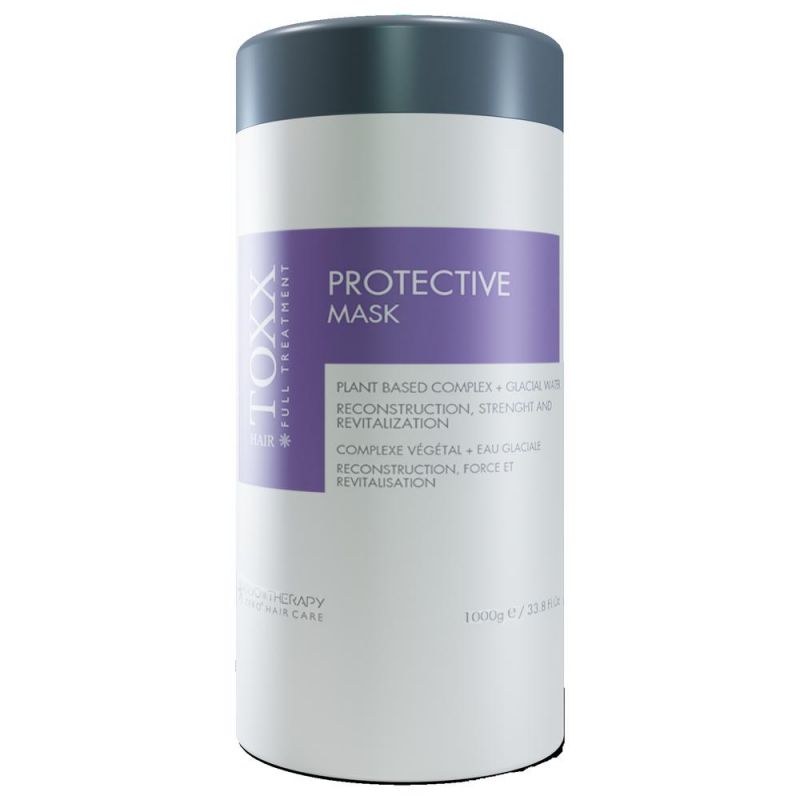 Masque revitalisant HAIRTOXX : reconstruction capillaire, nutrition et réparation grâce au complexe végétal & eau glaciale.
