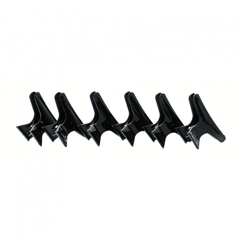 Pince papillon 1 rangée de dents lot de 12 noire Pince papillon 1 rangée de dents lot de 12 noire