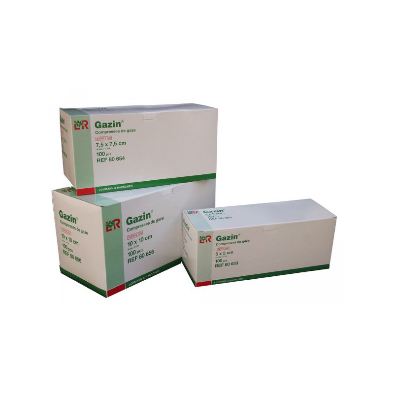 GAZES COMPRESSE X 100 format 10 X 10 cm GAZES COMPRESSE X 100 format 10 X 10 cm