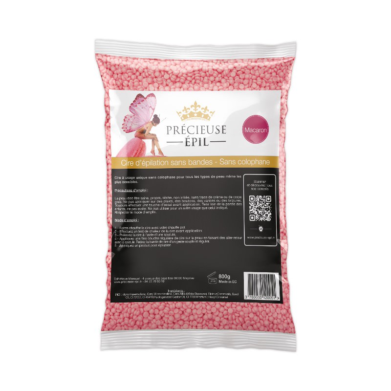 La cire épilation senteur macaron fruits rouge
