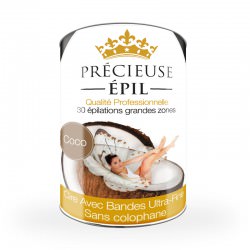 POT DE CIRE COCO PRECIEUSE EPIL AVEC BANDE  800g Sans colophane