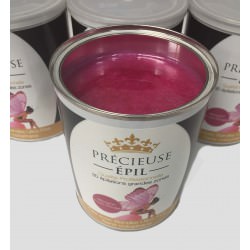 POT DE CIRE Macaron Fruits rouges  PRECIEUSE EPIL AVEC BANDE  800g Sans colophane