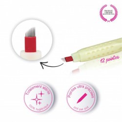 Stylo stérile jetable microblading   / 12 pointes Unité 1