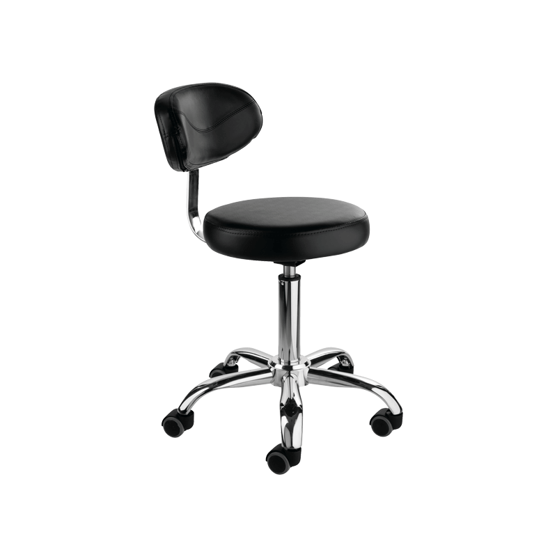 Tabouret Esthetique Professionnel À roulettes，Tabouret Industrielle avec  Noir Cuir PU Siège，Verin Gaz 48-58 cm，Charge Max. 160 kg，Tabouret  Medicalpour