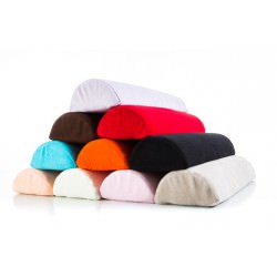 Coussin blanc demi-lune pour nuque dos genoux