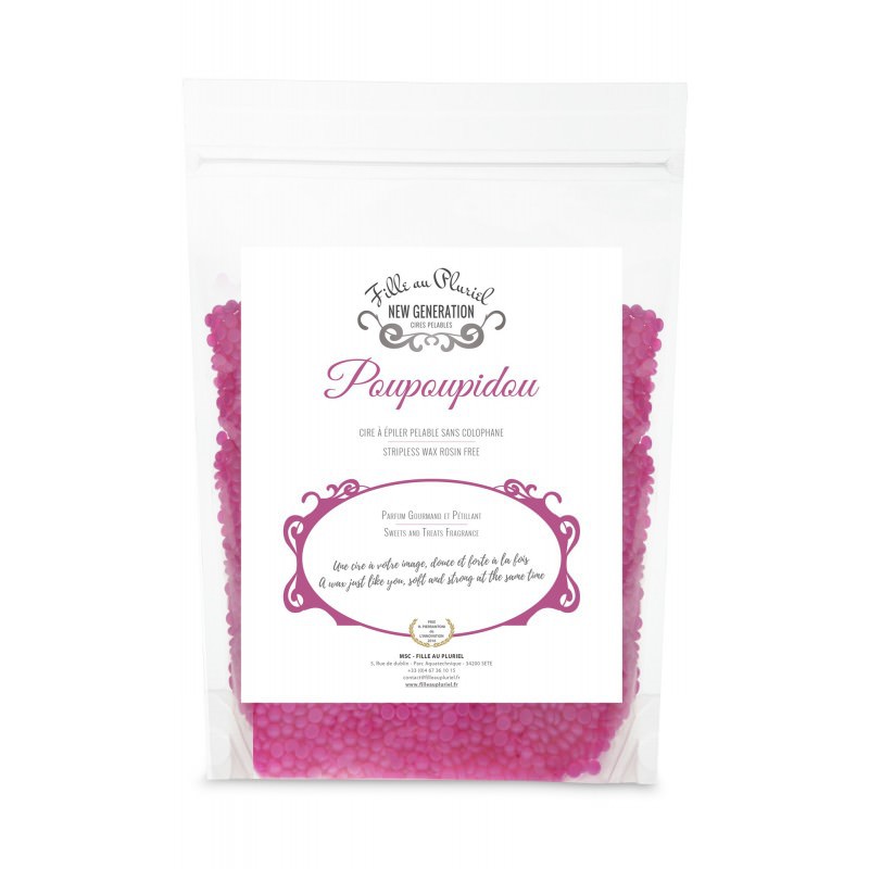 Cire à épiler sans bandes POUPOUPIDOU 800G - FILLE AU PLURIEL