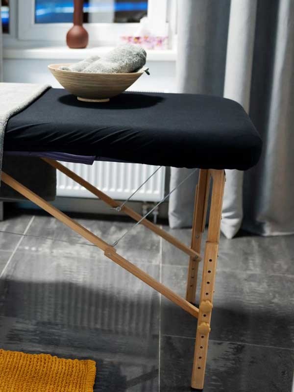 Table de soins et de massage pliantes, pour les esthéticiennes à domicile