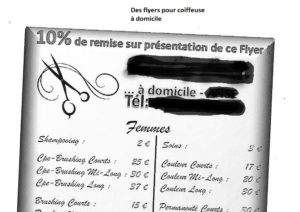 Le flyer coiffeuse à domicile, une autre forme de communication